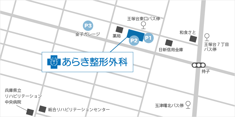 あらき整形外科アクセスマップ